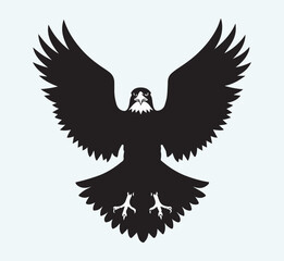 Eagle black silhouette art