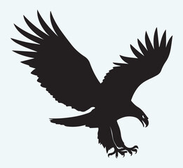 Eagle black silhouette art