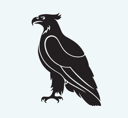 Eagle black silhouette art