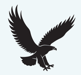 Eagle black silhouette art