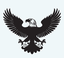 Eagle black silhouette art