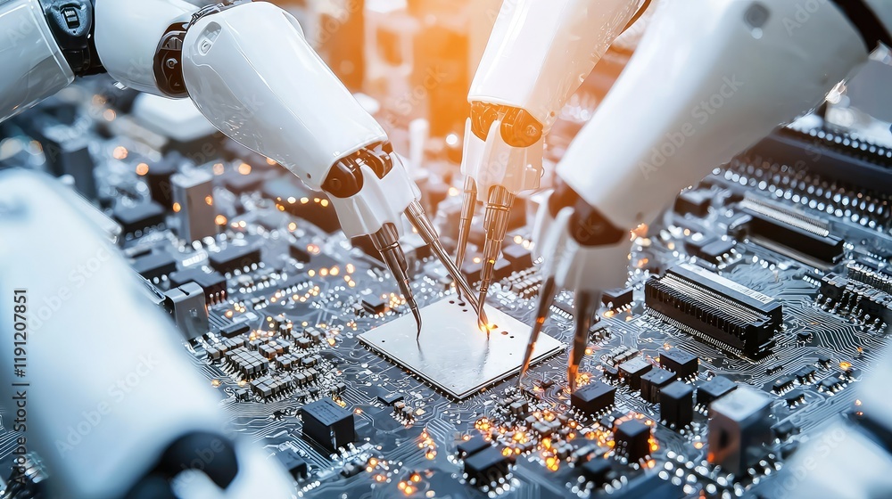 Poster precision robotics working on advanced circuit board assembly