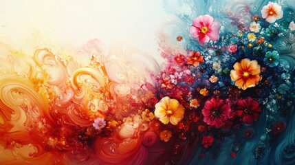 Colorful Abstract Floral Background Design