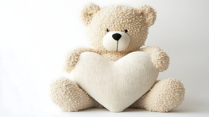 Obraz premium Teddy Bear with Heart - A Sweet Gift