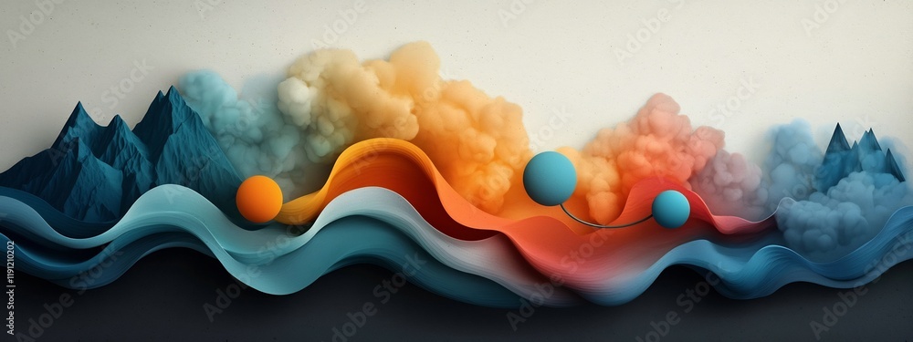 Poster this captivating showcases the dynamic and visually compelling concept of resonance across different