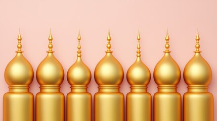 Obraz premium Serene Radiance of Golden Towers Bathed in Soft Light