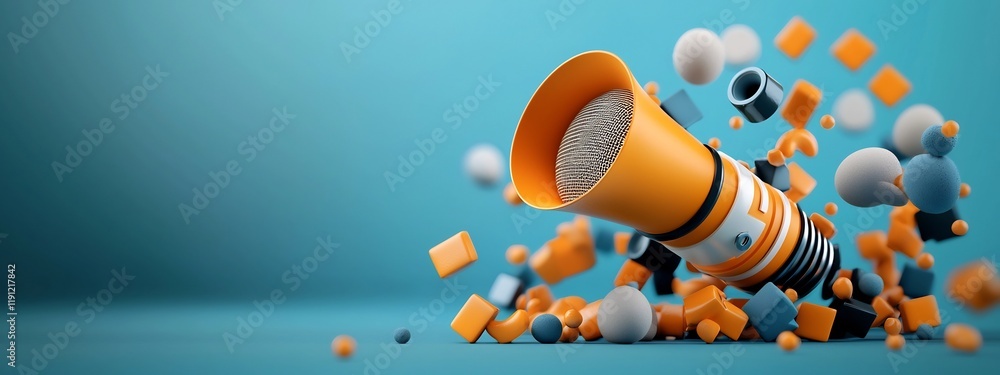 Aufkleber detailed 3d rendered diagram illustrating the frequency response characteristics of a speaker or mic