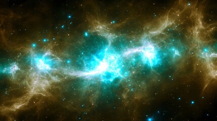 Obraz premium Celestial Nebula Cosmic Dust And Starscape