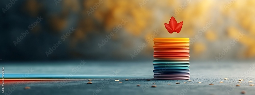 Poster a 3d rendered showcasing a vibrant and abstract representation of the electromagnetic spectrum highl