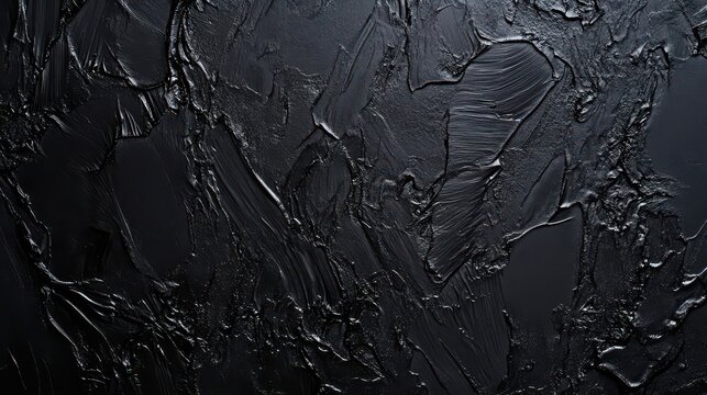 Abstract Black Texture with Smooth and Rough Patterns