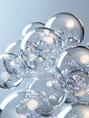 Close-up of  Interlocking Transparent Globes