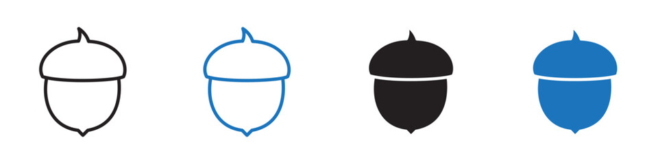 Acorns icon Flat line symbol