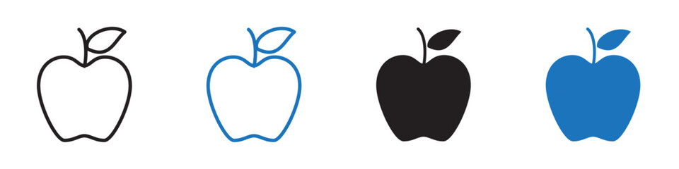 Apple icon Flat line symbol