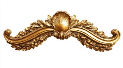 Ornate Golden Decorative Element for Design Projects