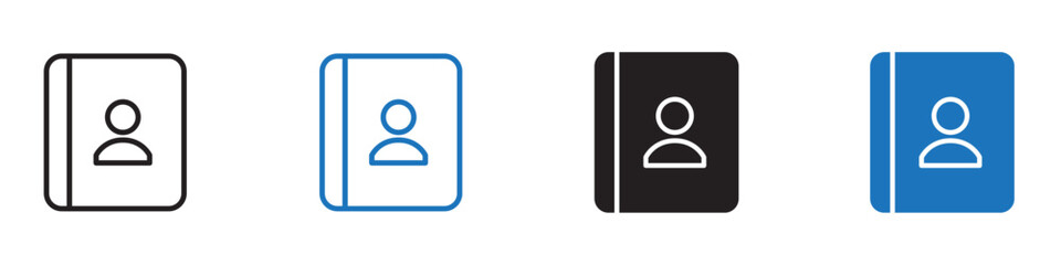 Contacts icon Flat line symbol