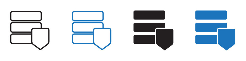Data protection icon Flat line symbol