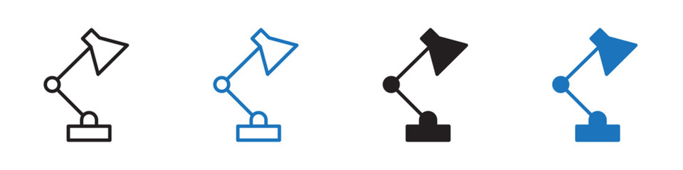 Desk lamp icon Flat line symbol