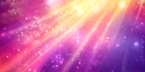 Abstract rays background with pink, purple, and yellow glowing light, Generative Ai