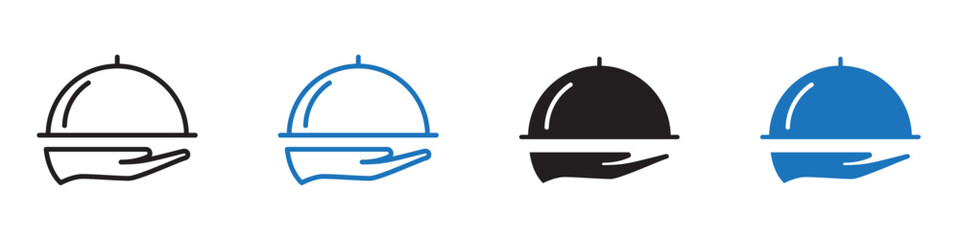 Food serve icon Flat line symbol