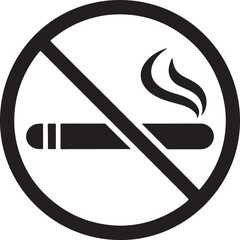no smoking sign with cigarette