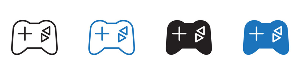 Gamepad icon Flat line symbol