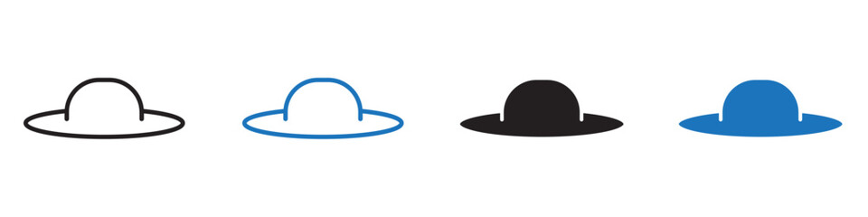 Hat icon Flat line symbol