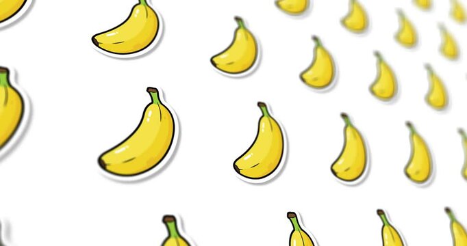 Horizontal scrolling animated banana pattern design.