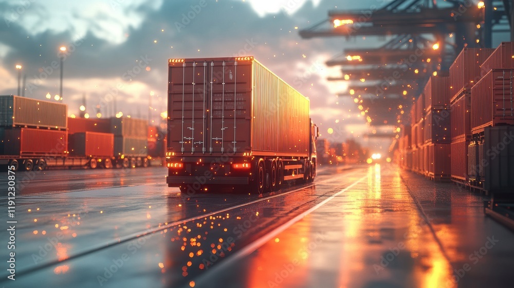 Poster enhancing shipping center performance through optimized inventory operations logistics analysis