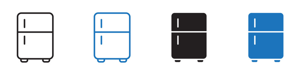Refrigirator icon Flat line symbol