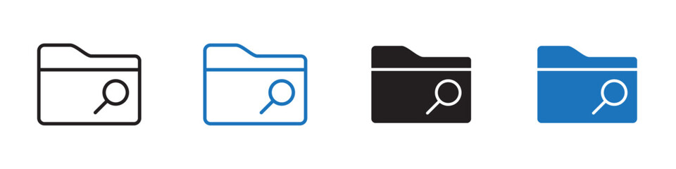Search folder icon Flat line symbol