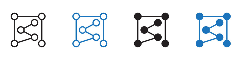 Sharing icon Flat line symbol