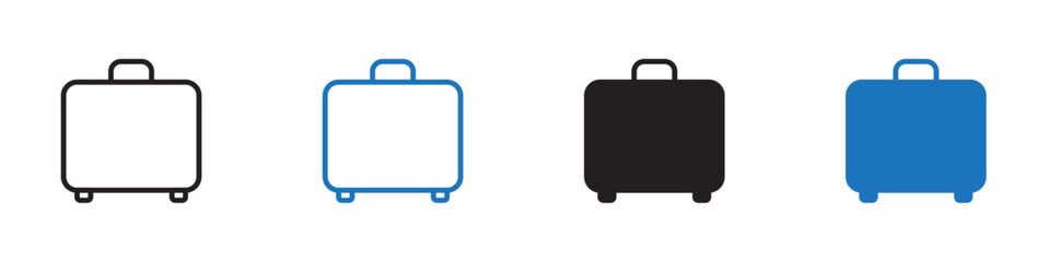 Suitcase icon Flat line symbol