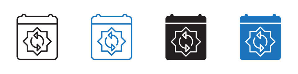 sync note icon Flat line symbol