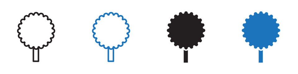 Tree icon Flat line symbol