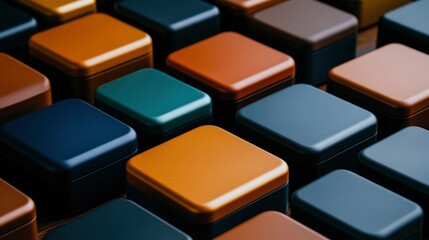 Abstract Pattern of Colorful Square Boxes