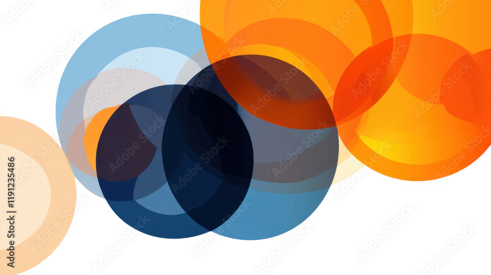 Aufkleber abstract overlapping circle graphic transparent background