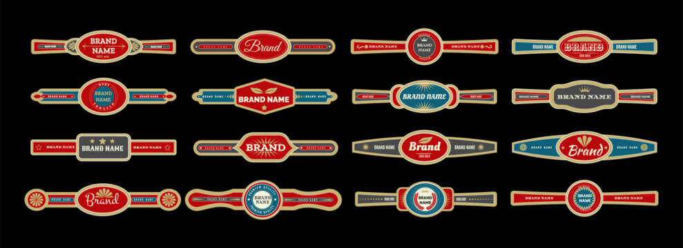 Colorful craft cigar label template