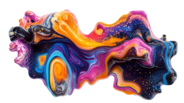 Abstract colorful blob transparent background - Powered by Adobe