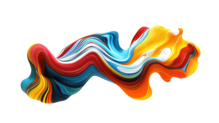 Abstract colorful blob transparent background