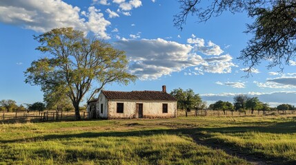 Obraz premium Rustic Farmhouse in a Peaceful Countryside