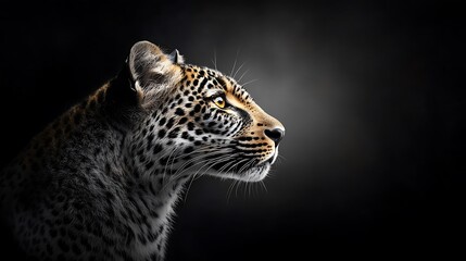 Black and white leopards, artistic conception, minimalism style, fuzzy texture, close-up of eyes, ultra-realistic details, clear and meticulous fur 