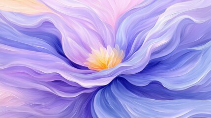 Fototapeta premium Abstract floral illustration with swirling pink and purple pastel petals