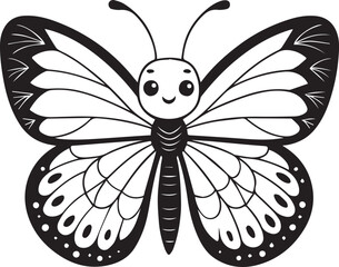 black and white butterfly