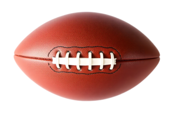 American football ball in transparent background. Generative AI.