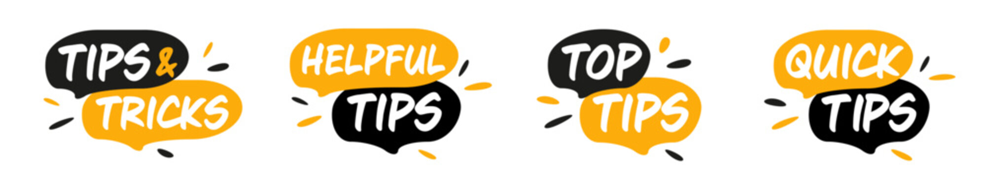Tips & tricks, Helpful tips, Top tips and Quick tips