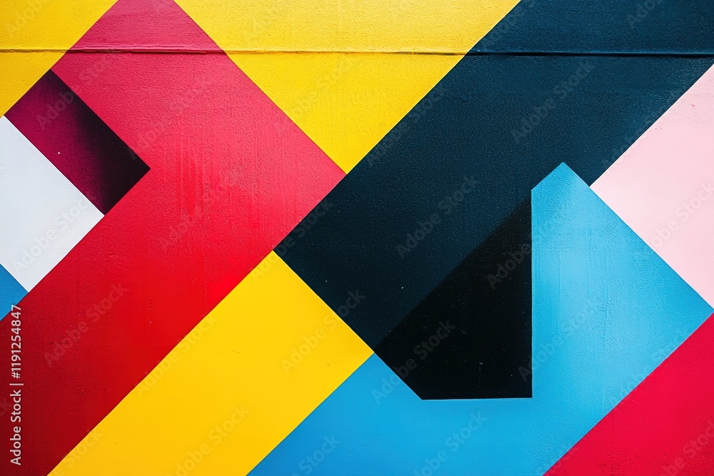 Poster abstract geometric color block design