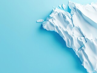 Obraz premium Abstract glacier landscape with flowing, liquidlike ice textures, creative representation of melting