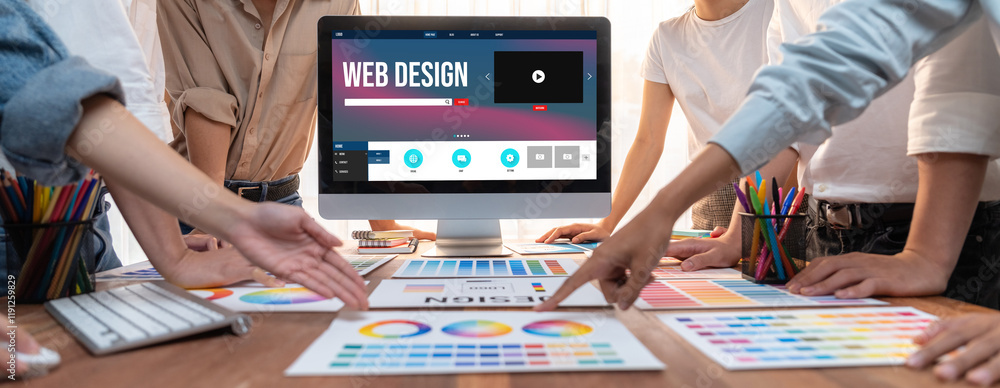 Poster website design software provide brisk template for online retail business and e-commerce