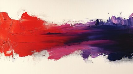 Abstract red and purple paint strokes.