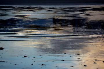 Saint-Malo en Janvier, plage du Sillon et reflets